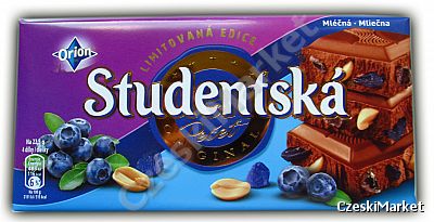 Czekolada Studentska mleczna z borówkami i jagodami, edycja limitowana