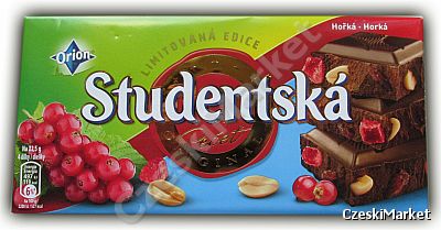 Czekolada Studentska gorzka z czerwoną porzeczką, edycja limitowana
