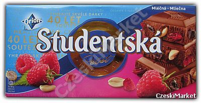 Czekolada Studentska mleczna z maliną 2014
