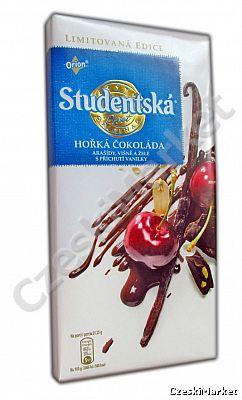 Czekolada Studentska gorzka z wanilią i wiśnią, edycja limitowana